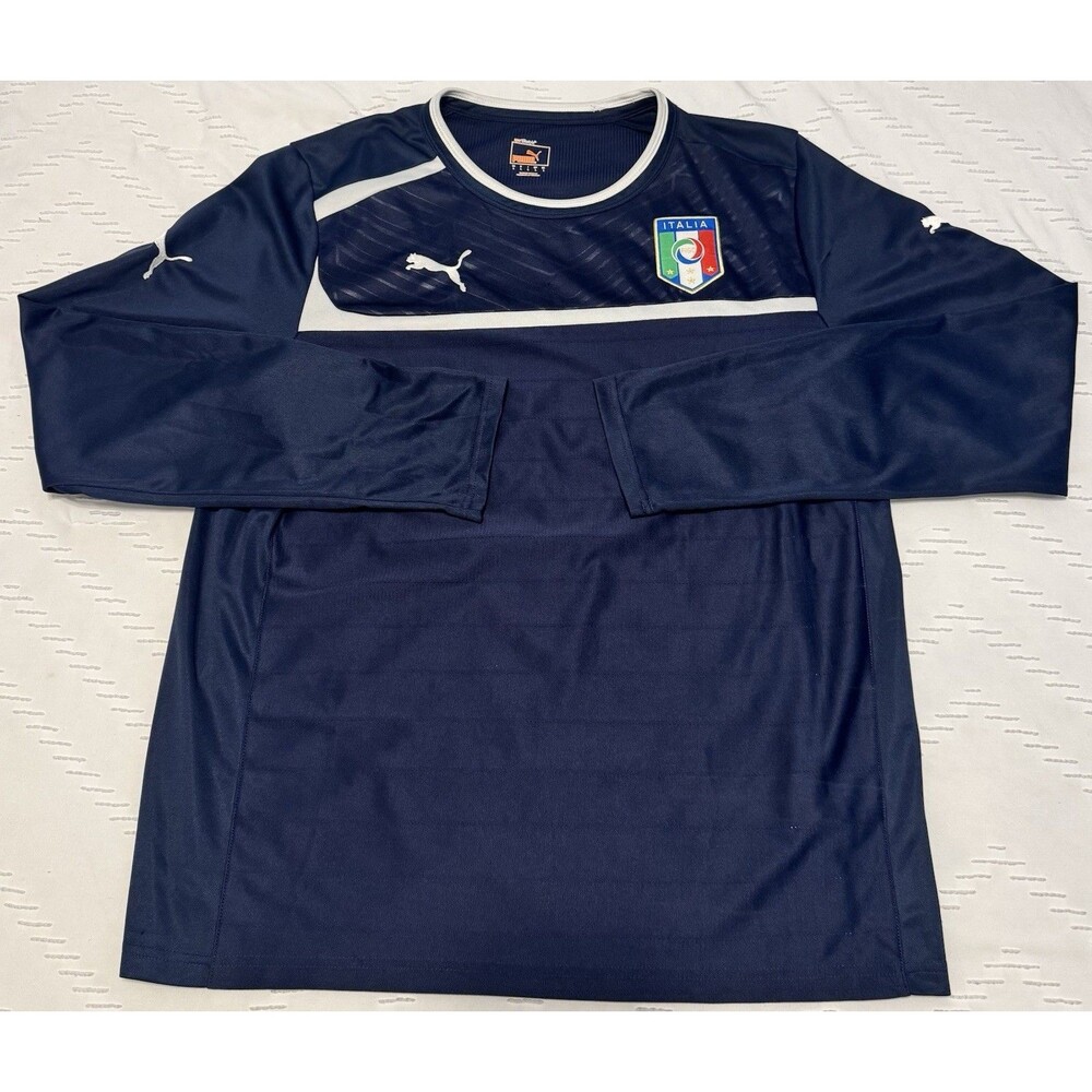 Italy National Team Puma Training Soccer Jersey Long Sleeve Men's Size L 2012-13